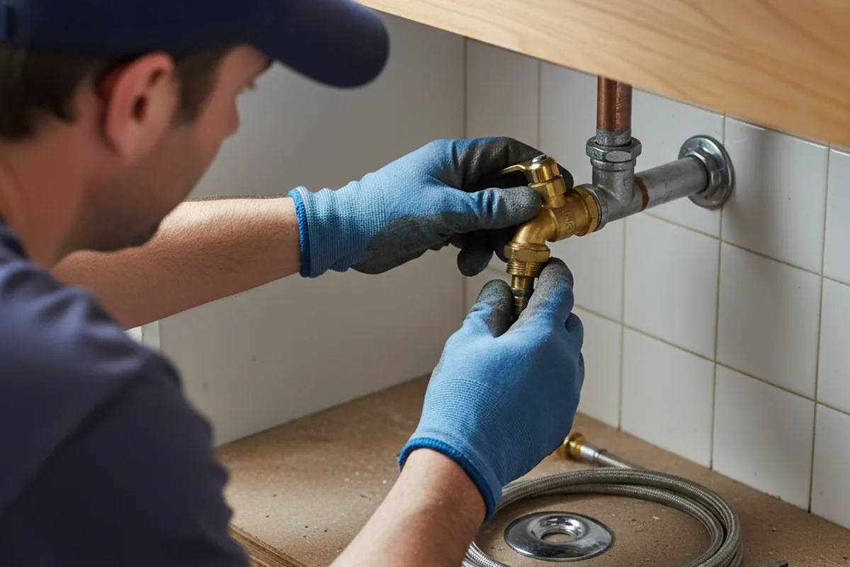Shutoff valve and fitting work during Emergency Plumbing in Lake Ariel